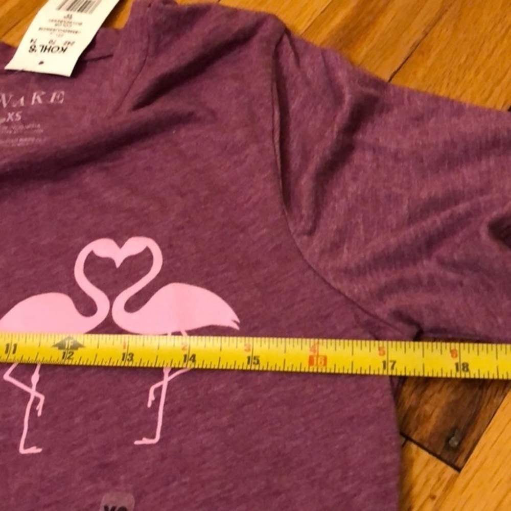 🎀NWT AWAKE BRAND FLAMINGO TEE SIZE XS 🎀 - Picture 4 of 6
